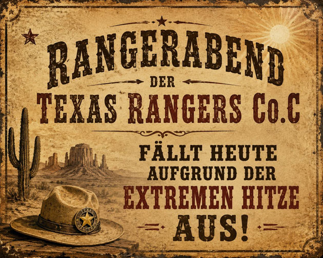 Rangerabend fällt aus!